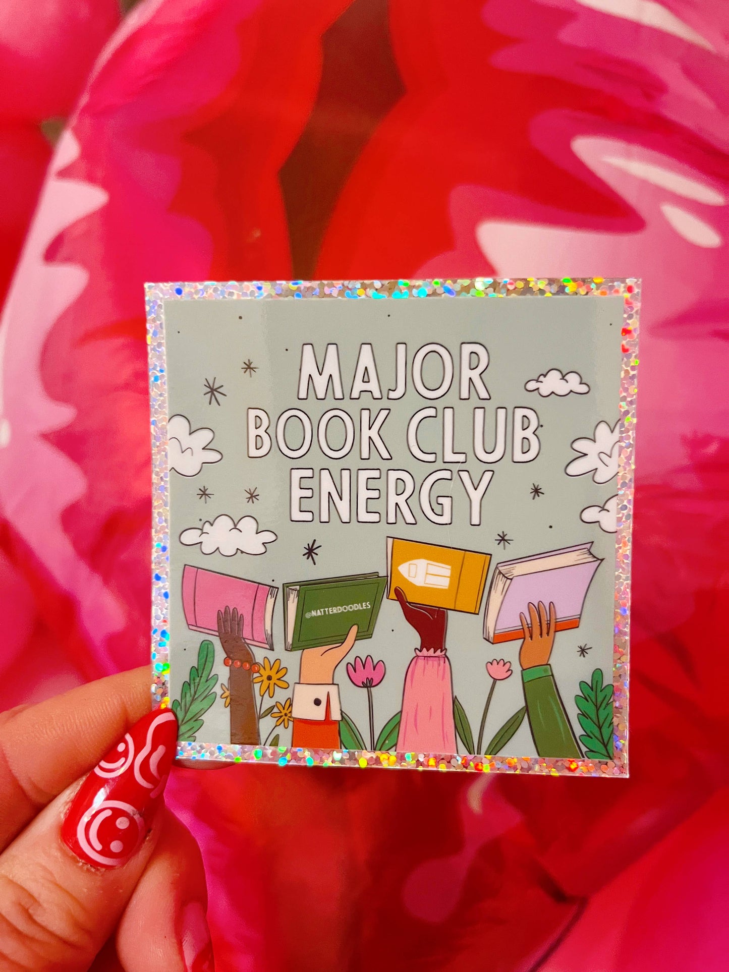 Major Book Club Energy Waterproof Reading Bookish Sticker: Single