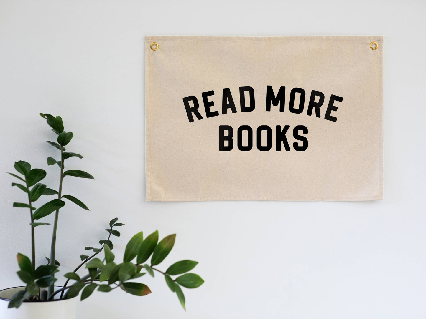 Read More Books Modern Canvas Banner • Reading Wall Flag