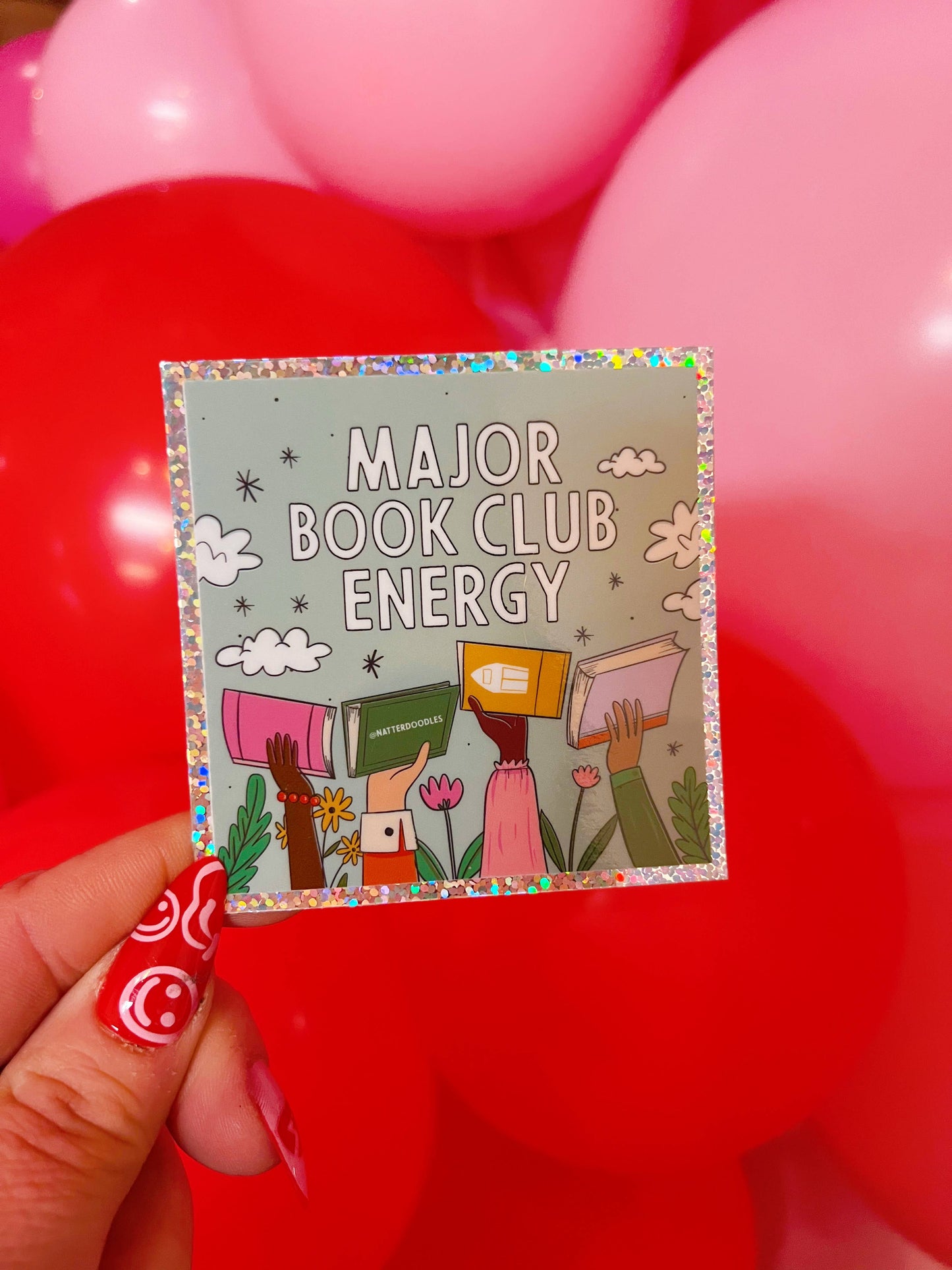 Major Book Club Energy Waterproof Reading Bookish Sticker: Single