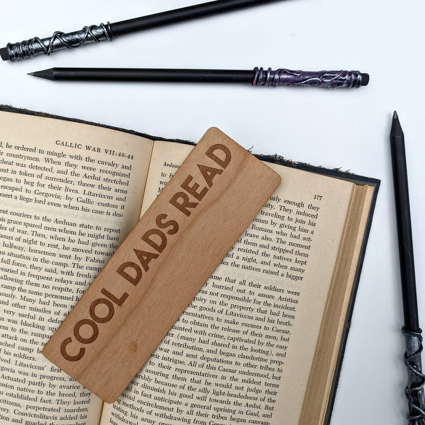 Cool Dads Read Wooden Bookmark